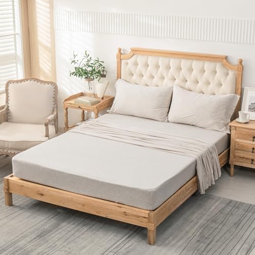 PURE ERA Jersey Knit Sheet Set Heather Beige King