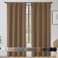 OWENIE Brown Blackout Curtains for Bedroom Living Room 72 Inch Long 2