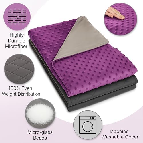 hazli 10 LBs 48" x 72" Super Soft Weighted Blanket for Kids with