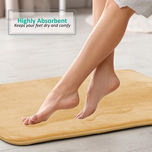 Clara Clark 2 Piece Bathroom Rug Set - Memory Foam, Bath Mat Set