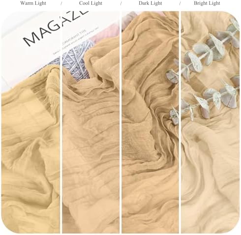12 Pack Beige Cheesecloth Table Runner 21.5×120 Inch