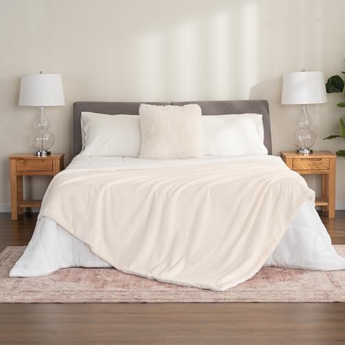 Berkshire Blanket-Sherpa Fleece Blanket, Warm and Soft Loftmink