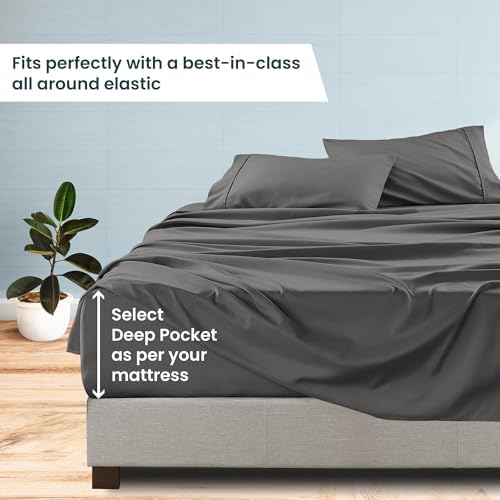 100% Pima Cotton Sheet Set – Premium Sateen Weave, Cooling Bed Sheets