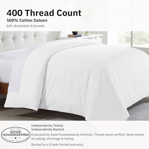California Design Den Luxury Twin XL Duvet Covers, Antique White
