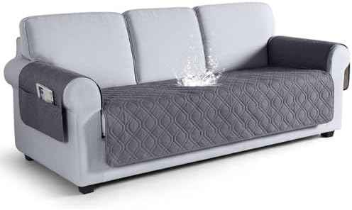 VANSOFY Waterproof Couch Cover, Dark Gray, 67.3"