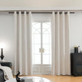 Chenille Blackout Curtains Cream White 84 Inch Grommet 2 Panels