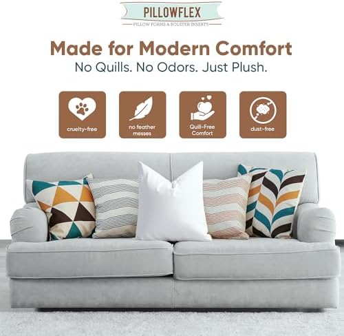 Pillowflex Synthetic Down Pillow Insert 20x20 in - Karate Chop Pillow