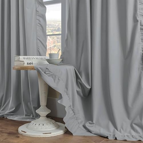 Blackout Curtain Living Room 2 Panels 63 inch Long, Thermal Insulated