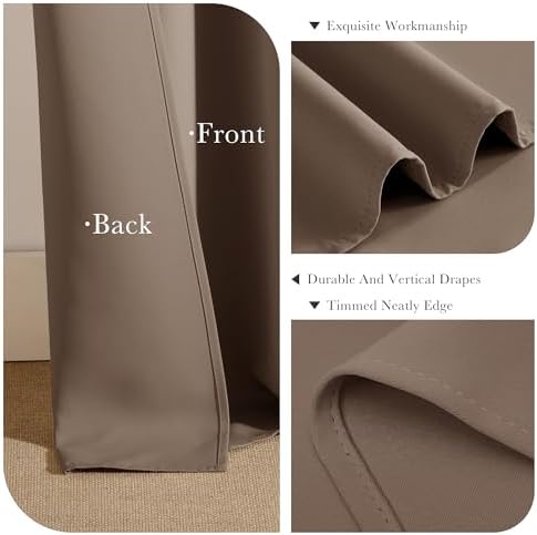 PONY DANCE Extra Long Blackout Curtains 120 inches Long for Bedroom