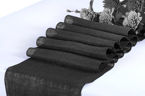 MDS® Pack of 10 Natural Burlap Table Runner, 12 x 72 Inch, Jute Rustic