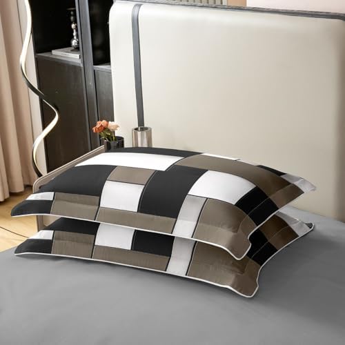 jejeloiu Geometric Duvet Cover 100% Cotton King Size Modern Art