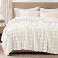 Exclusivo Mezcla Faux Fur King Blanket for Bed, 3D Bubble Blankets