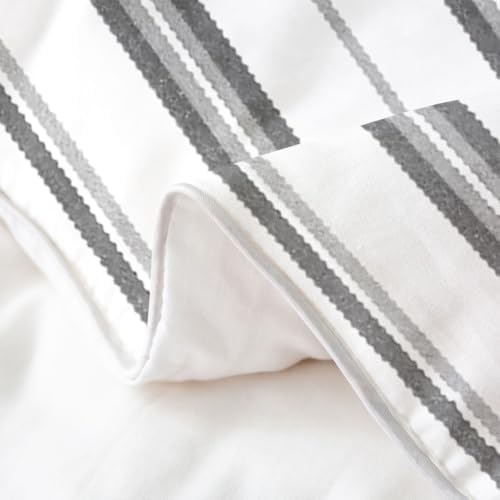 Feelyou Retro Striped Duvet Cover 100% Cotton King Size Boys Girls