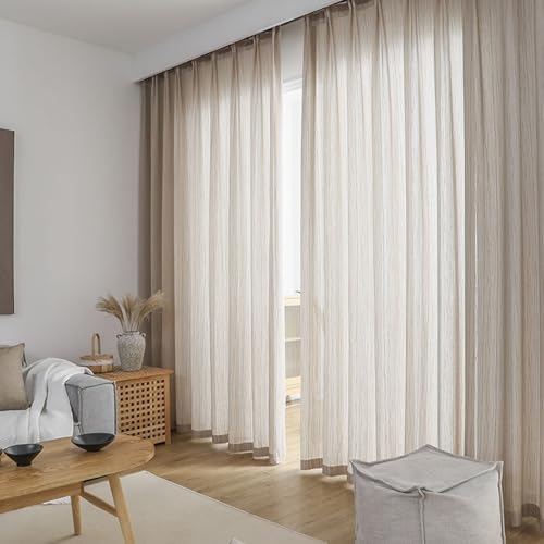 Beydodo Curtains 63 Inch Length 2 Panels, Bedroom Privacy Curtains