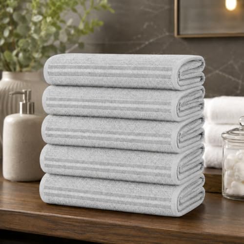 100% Cotton Bath Towel Set Pack of 6|500 GSM|Soft Large Bath