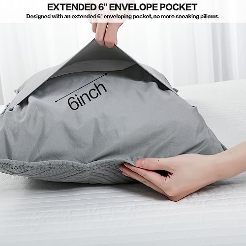 BOSOWOS Pillow Shams Standard Size Set of 2, Ultra Soft Breathable