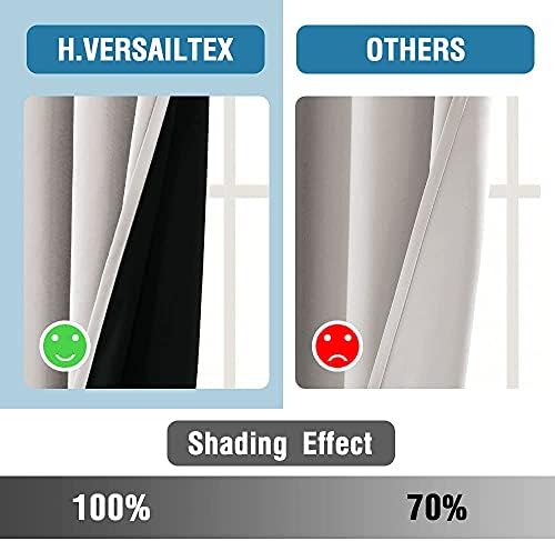 H.VERSAILTEX Oatmeal Blackout Curtains for Bedroom Thermal Insulated