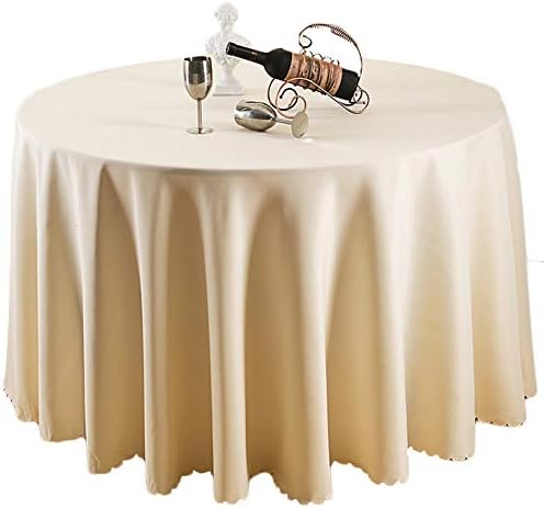 Round Tablecloths for Circular Table, Washable Table Cover, Polyester