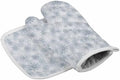 Quilted Cotton Terry Cloth Oven Mitt, Pot Holder Winter Snowflakes