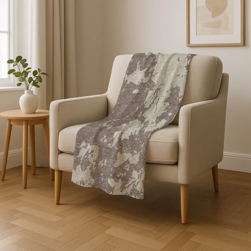 Addison Rugs ASB897 Taupe 50" x 70" Oversized Sherpa Throw Blanket