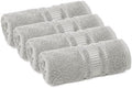 Melissa Linen, 100% Cotton Washcloths for Bathroom, 4-Piece 12x12 in