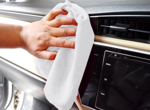 RIVERSIDE Pack of 50 Shop Towels 12x14 Inches, Reusable Cleaning Rags