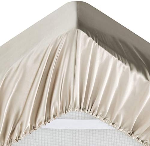 Bed Sheet Set - Super Soft Silky Satin Bedding Sheet Set 18" Deep