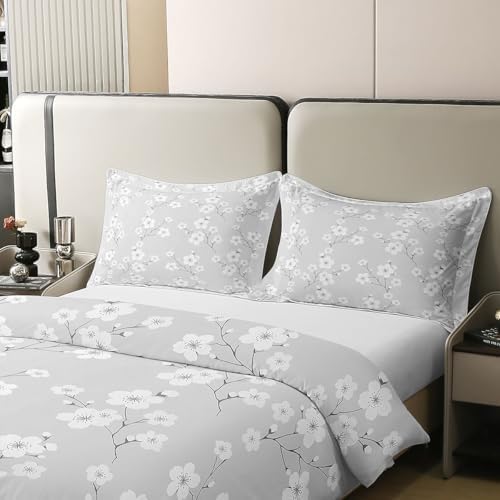 Erosebridal Plum Blossom Branch 100% Cotton Duvet Cover Queen Size