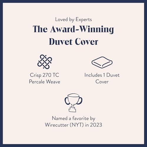 Brooklinen Percale Duvet Cover Crisp & Cooling - Full/Queen, Cream
