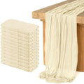 12 Pack Cheesecloth Table Runner, Runner Gauze Boho Wedding Decor