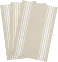 Vertical Stripes Kitchen Towels Set of 3 Rustic Minimalist Parallel