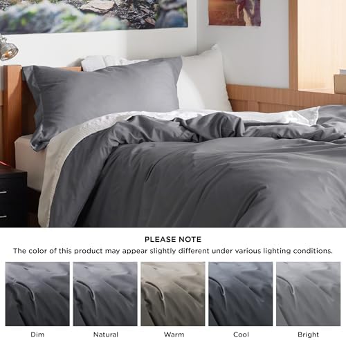 Bedsure Twin/Twin XL Duvet Cover, Double Brushed Bedding Set, Dark