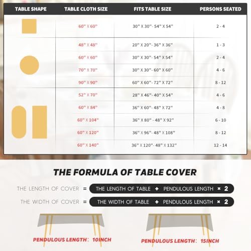 Horaldaily Tablecloth 60×60 Inch Square, Muted Gray Green Daisy