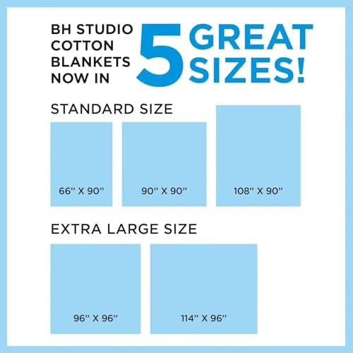 BrylaneHome Bh Studio Extra Large Cotton Blanket