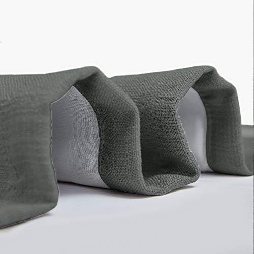 Drapifytex Antique Bronze Grommet Drapery Carbon Grey Faux Linen Room