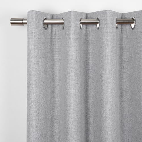 Home Fashion Max Total Blackout Set of 2 Linen Textured Curtains