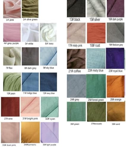 100% Pure Linen Solid Color Round Table Cover,Natural Fabric