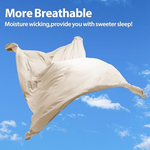 Bamboo Viscose Flat Sheets Only, 400 Thread Count Sateen Weave Queen