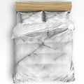 Duvet Cover Set Queen, Gray Marble Gradient Crack Art 3 Piece Bedding