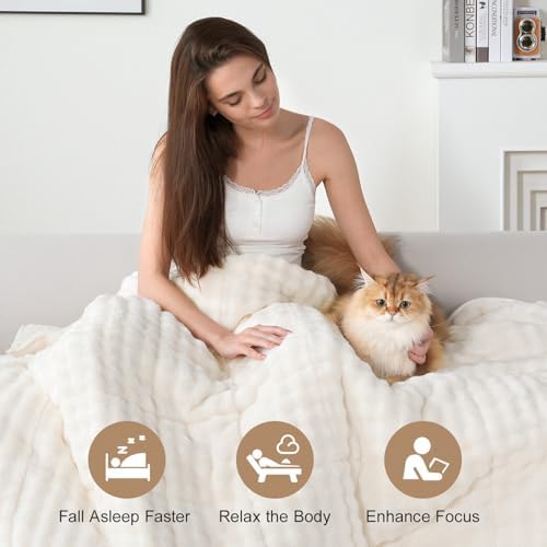 Cottonblue Weighted Blanket for Adults Queen Size 15lbs 60"x80" Soft