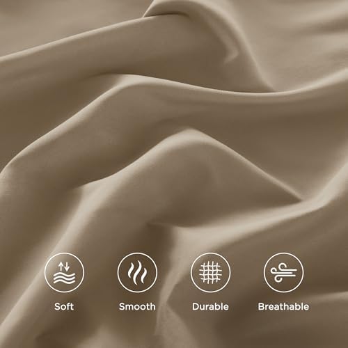 Andency Taupe Queen Sheets Set, Breathable & Cooling Sheets