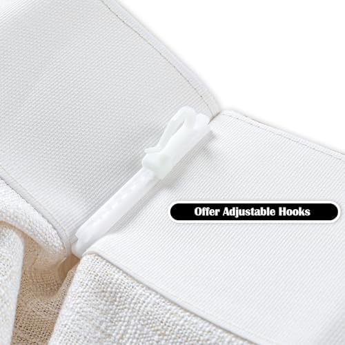 LUSTROWIN French Pinch Pleated Drapes 108 inches Long Unlined Light