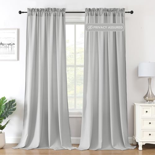 H.VERSAILTEX Sheer Curtains 95 inches Long Non-See-Through Farmhouse