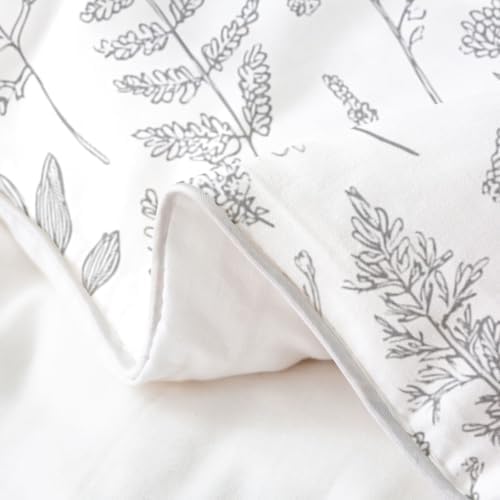 Feelyou Flower Duvet Cover 100% Cotton Queen Size Boys Girls Botanical