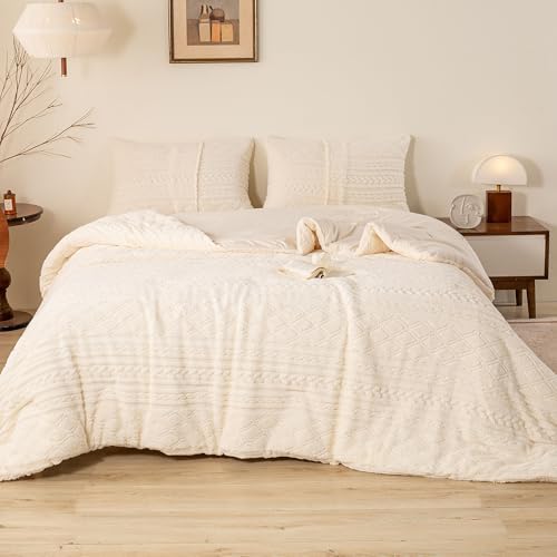 Luxurious Look Warm Plush 3D Jacquard Boho Sherpa Fleece King