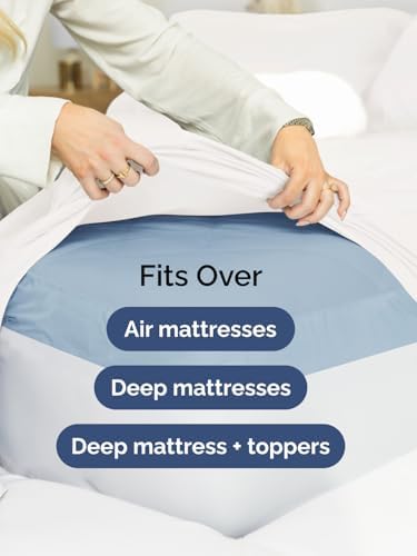 Extra Deep Split King Sheet Set - 5 Piece Breathable Cooling Sheets