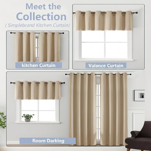 Simplebrand Biscotti Beige Extra Long 10ft Curtains for Patio