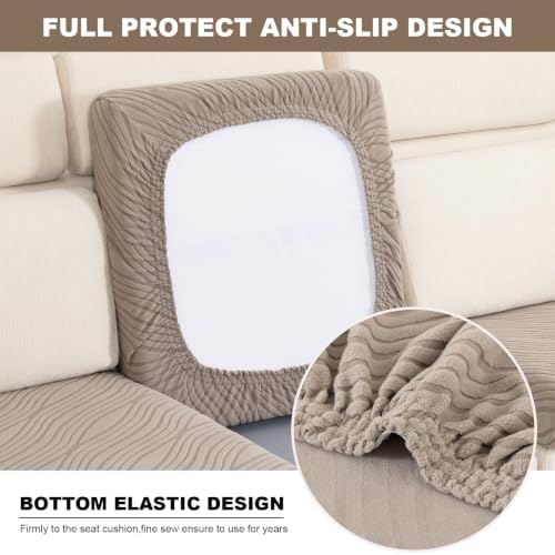 Eco-Ancheng Couch Cushion Cover Sectional Couch Covers for Sofa Chaise