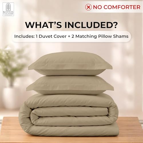 Kotton Culture 3 Pc Duvet Cover Queen Size/Full Size Set-100% Egyptian