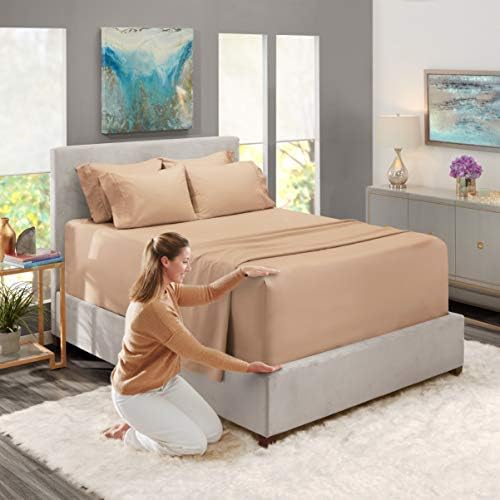 Hearth & Harbor Luxury Soft 6 Piece Bed Sheet Set Extra Deep Pocket